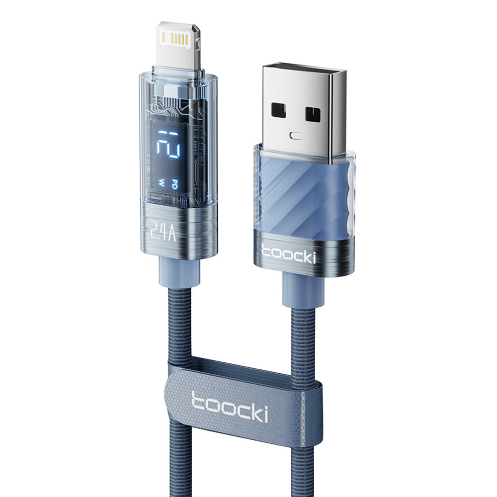 TOOCKI TQ-X36A1 1m 2.4A Digital Display USB to Lightning Cable Data Cord TOOCKI TQ-X36A1 1m 2.4A Digital Display USB to Lightning Cable Data Cord